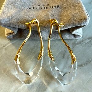 Alexis Bittar Gold Lucite Earrings